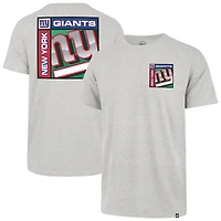 Men's '47  Gray New York Giants Chrome Plate Franklin T-Shirt