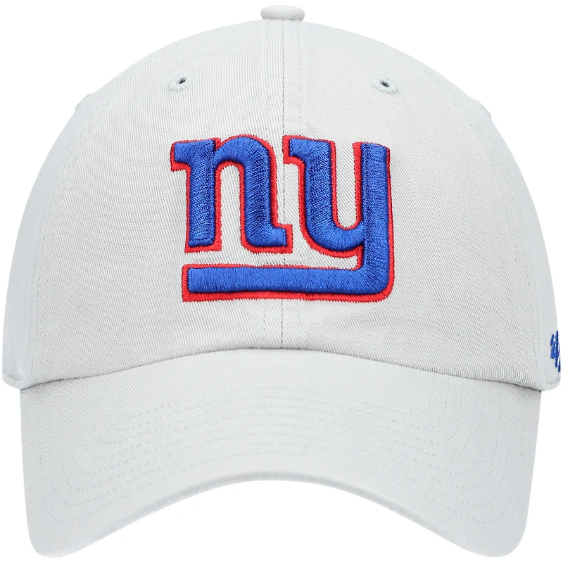 Men's '47 Gray New York Giants Team Clean Up Adjustable Hat