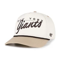 Men's '47  Natural/Tan New York Giants Neutral Terrain Hitch Rope Adjustable Hat