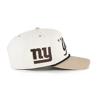 Men's '47  Natural/Tan New York Giants Neutral Terrain Hitch Rope Adjustable Hat