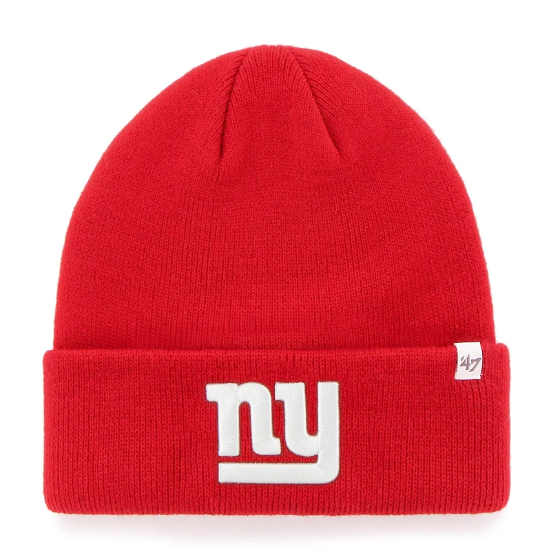 Men's '47 Red New York Giants Secondary Basic Cuffed Knit Hat
