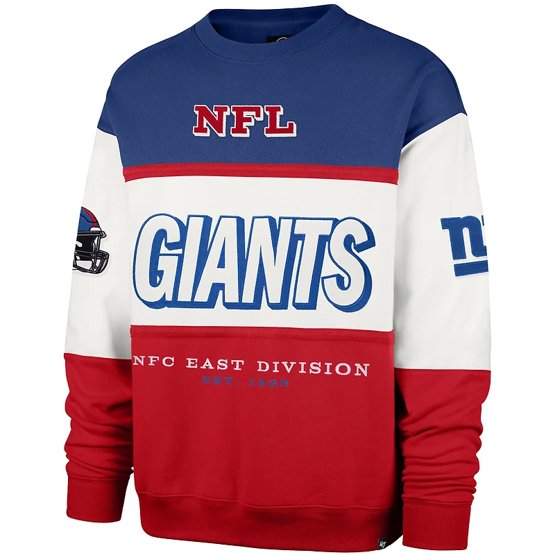 Men's '47 Royal/Red New York Giants Breeze Maximalist Sweatshirt