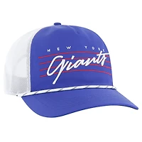 Casquette ajustable New York Giants Downburst Relaxed Hitch Trucker '47 Royal/White pour homme