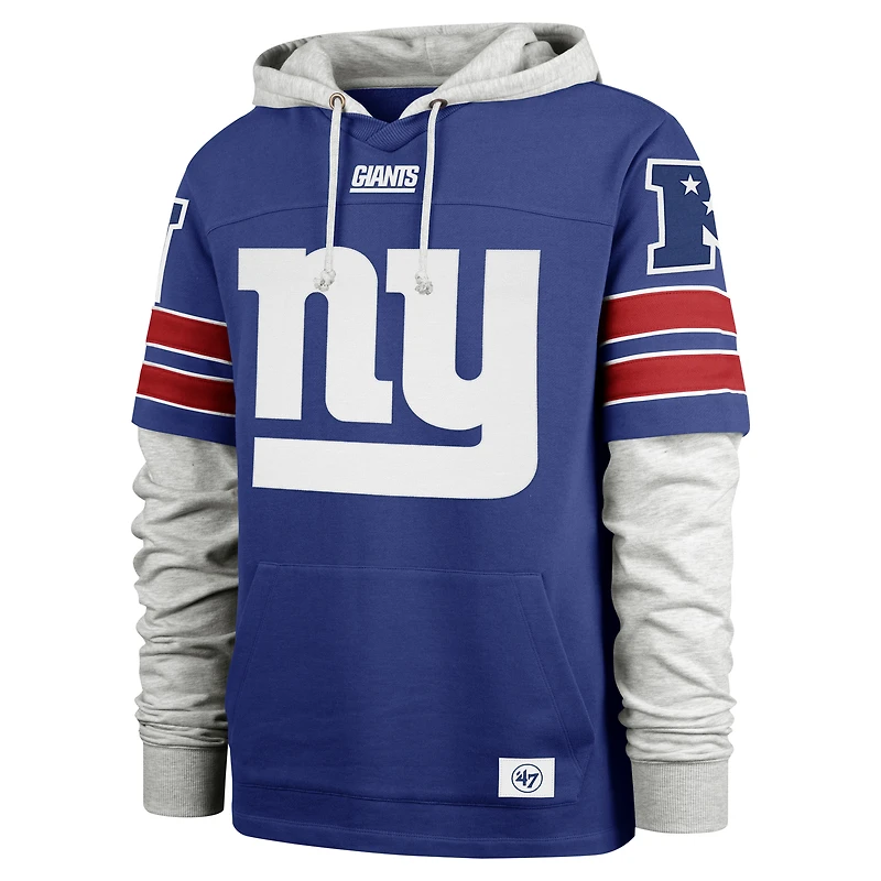 Sweat à capuche Double Header Blitz Cornerback '47 Royal New York Giants pour hommes