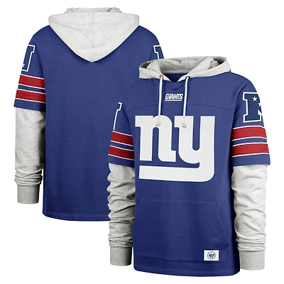 Sweat à capuche Double Header Blitz Cornerback '47 Royal New York Giants pour hommes