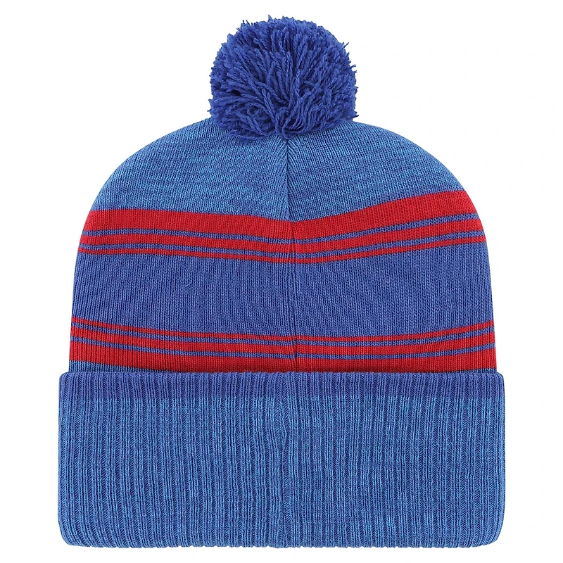 Bonnet en tricot à revers Fadeout '47 Royal New York Giants pour hommes avec pompon