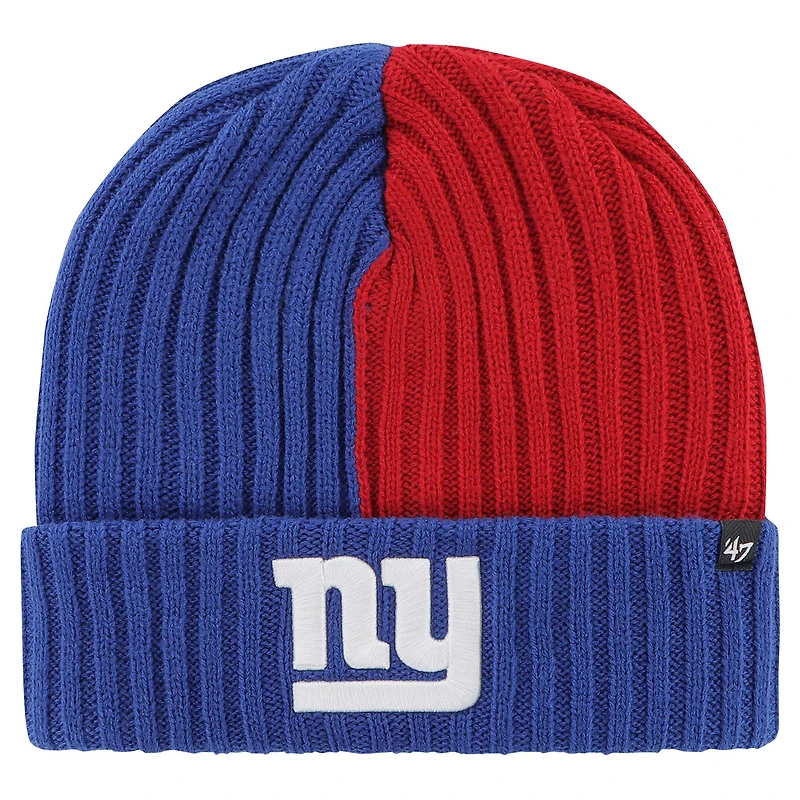 Bonnet en tricot à revers Fracture '47 Royal New York Giants pour hommes
