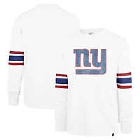 T-shirt blanc à manches longues '47 New York Giants Gridiron Premier Brex pour hommes