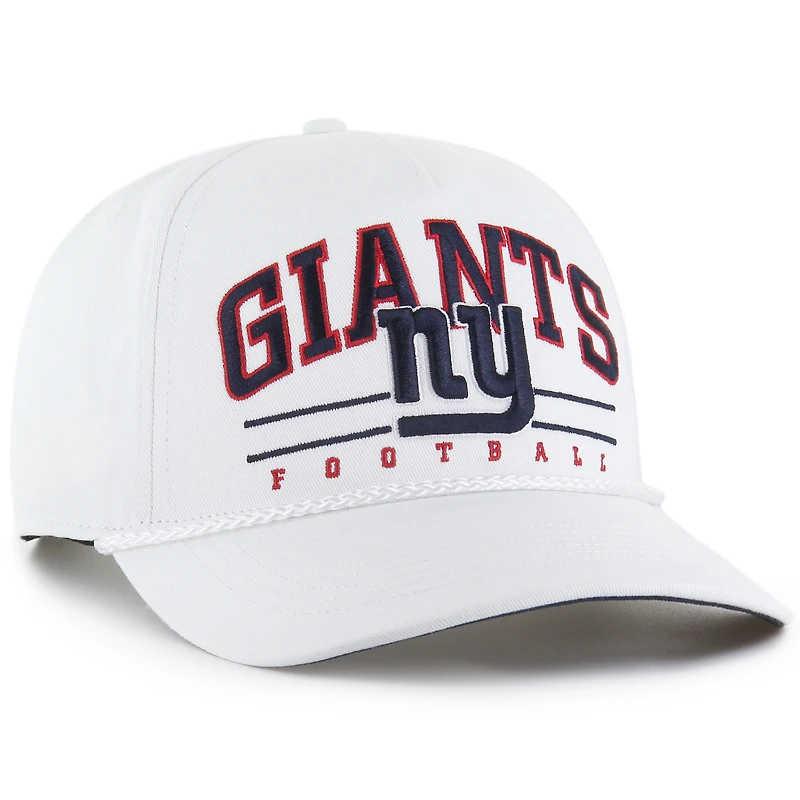 Casquette ajustable Roscoe Hitch Rope des New York Giants '47 blanche pour homme