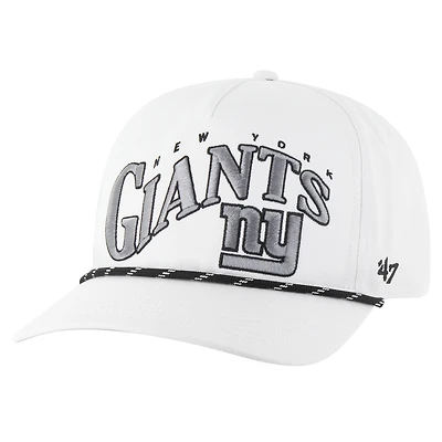 Men's '47 White New York Giants Wave Speckle Hitch Rope Adjustable Hat