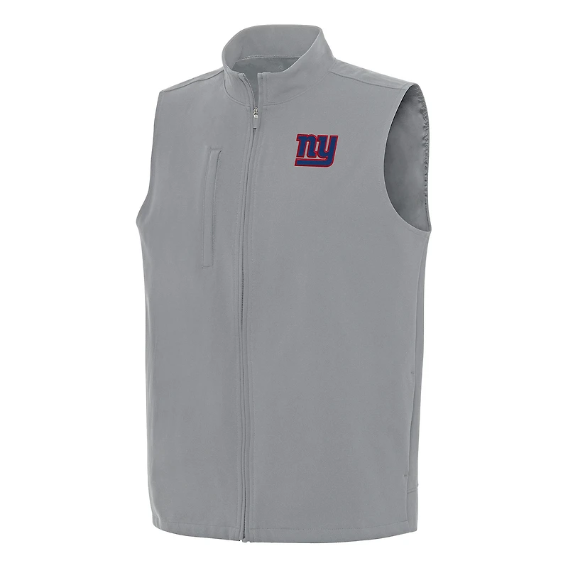 Men's Antigua  Gray New York Giants Regard Full-Zip Vest