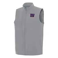 Men's Antigua  Gray New York Giants Regard Full-Zip Vest