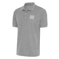 Polo rétro gris chiné Antigua pour homme avec logo de l'équipe des New York Giants