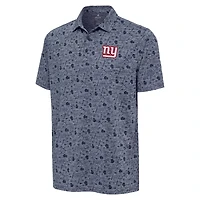 Polo Relentless bleu marine chiné Antigua pour homme des New York Giants