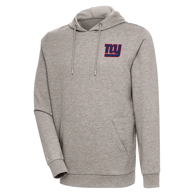 Sweat à capuche léger Antigua Oatmeal New York Giants Action pour homme