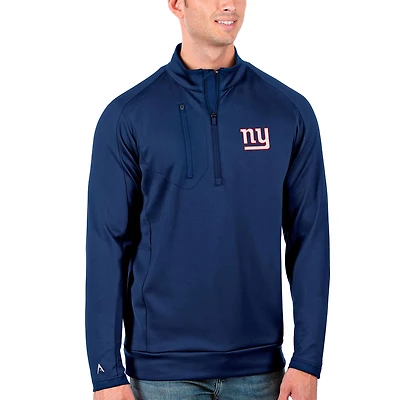 Veste à enfiler zippée quart de tour Antigua Royal New York Giants pour homme, grande et taille