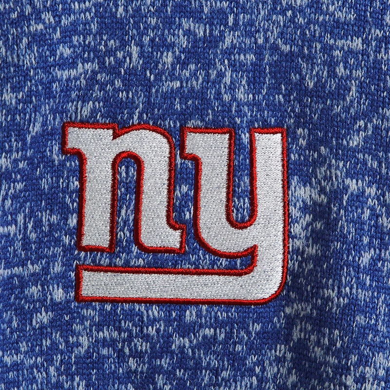 Veste pull-over à fermeture éclair quart de 1/4 Antigua Royal New York Giants Fortune pour homme