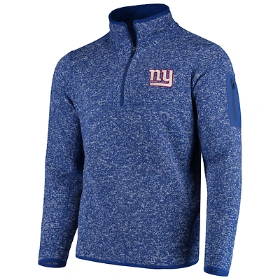 Veste pull-over à fermeture éclair quart de 1/4 Antigua Royal New York Giants Fortune pour homme