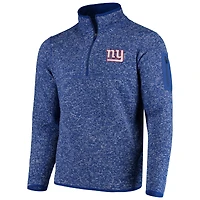 Veste pull-over à fermeture éclair quart de 1/4 Antigua Royal New York Giants Fortune pour homme