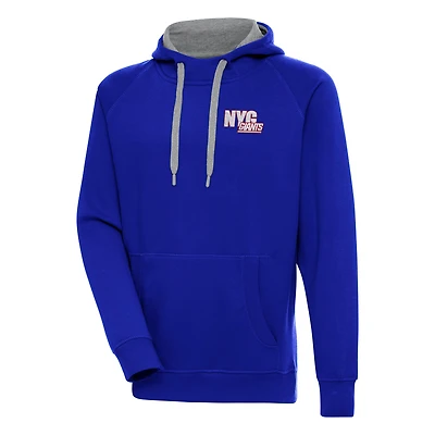 Men's Antigua  Royal New York Giants Victory Pullover Hoodie