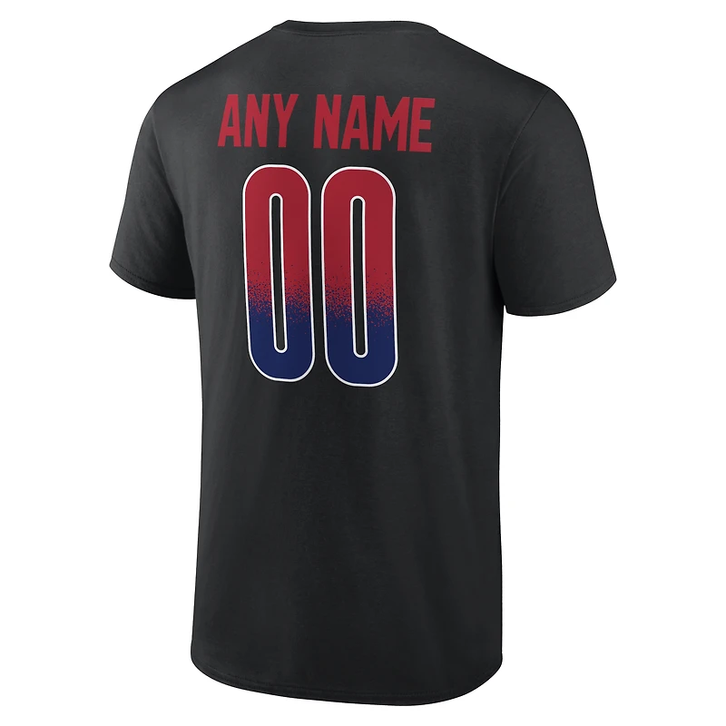 T-shirt noir pour homme New York Giants Home Field Pop personnalisé avec nom et numéro