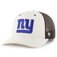 Men's Carhartt x '47 Natural/Brown New York Giants Undyed Trucker Adjustable Hat