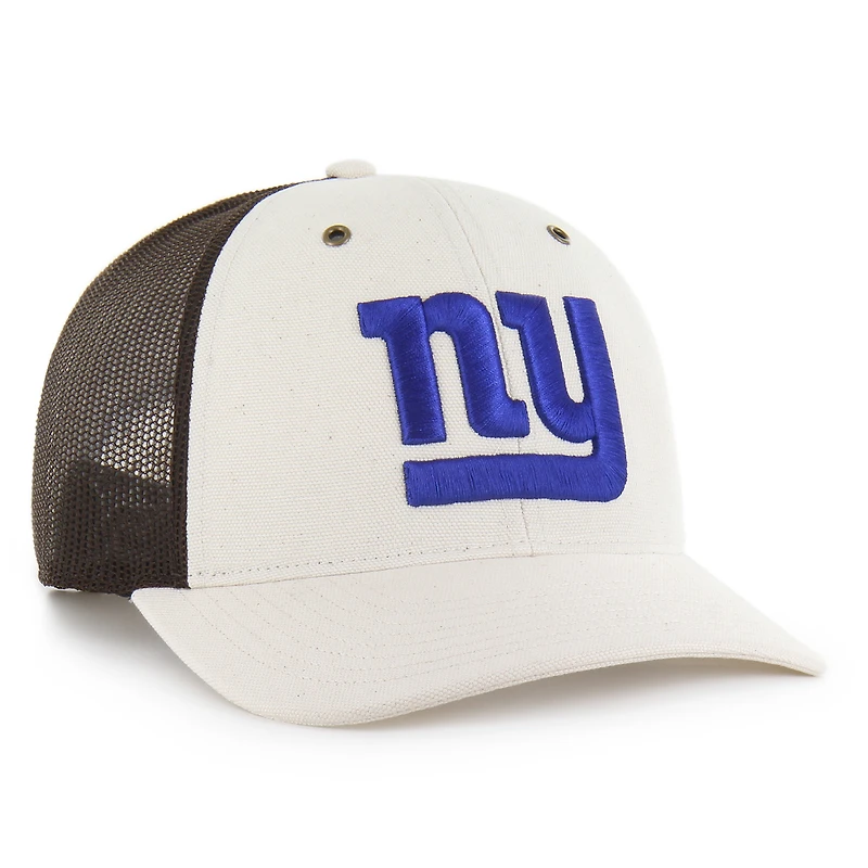 Men's Carhartt x '47 Natural/Brown New York Giants Undyed Trucker Adjustable Hat