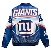 Men's Chalk Line Gray New York Giants Fanimation Satin Full-Snap Jacket