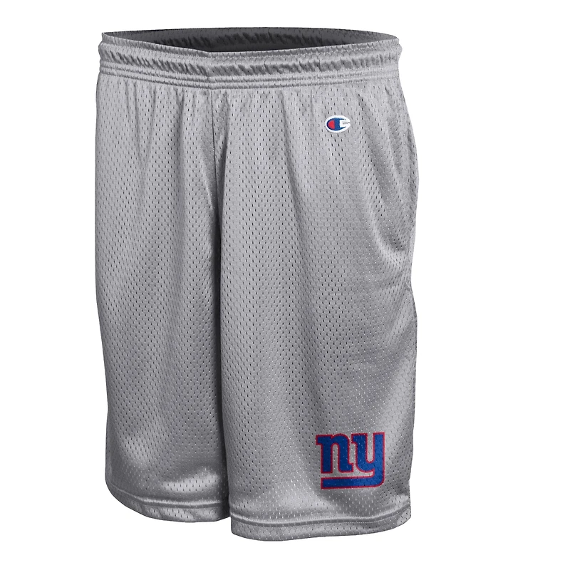Short en maille classique gris Champion pour homme, New York Giants