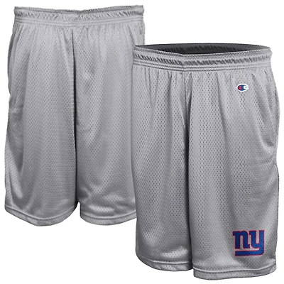 Short en maille classique gris Champion pour homme, New York Giants