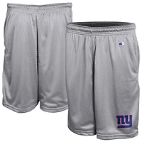 Short en maille classique gris Champion pour homme, New York Giants