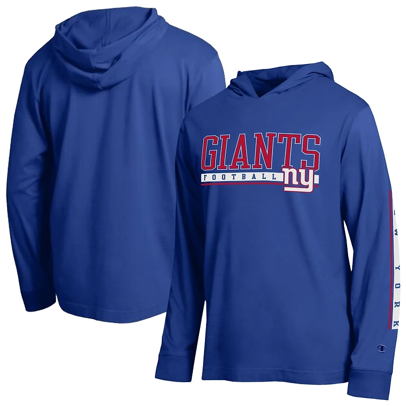 Men's Champion Royal New York Giants All Star Hooded T-Shirt