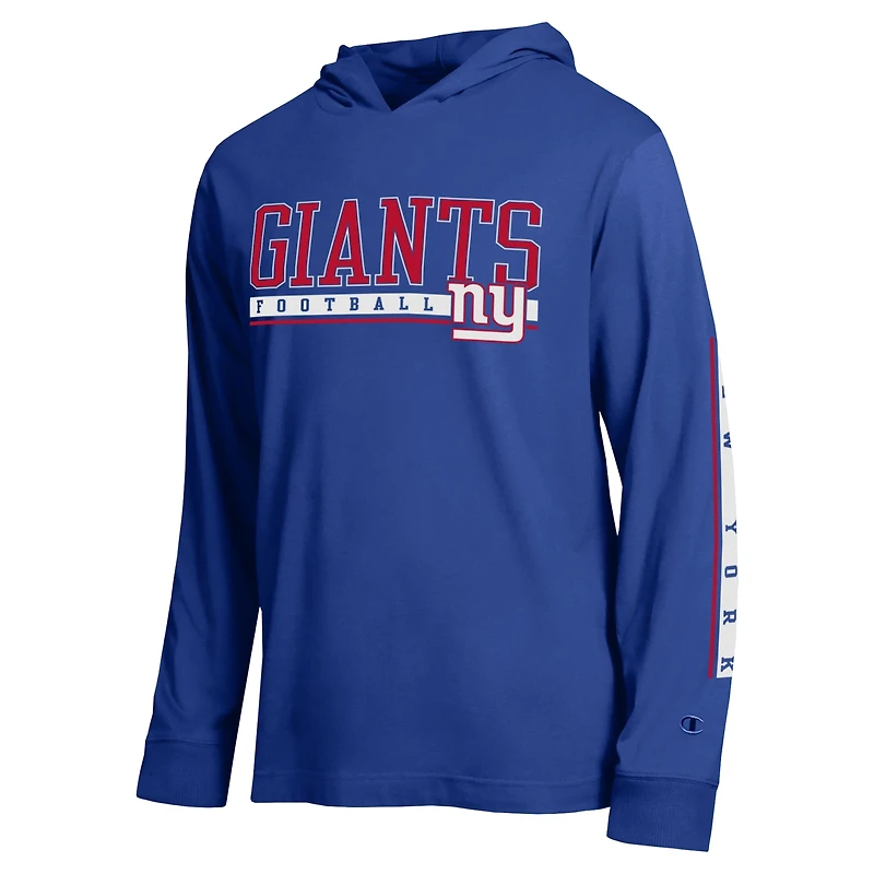 T-shirt à capuche Champion Royal New York Giants All Star pour homme