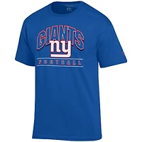 T-shirt de football américain Champion Royal New York Giants pour homme
