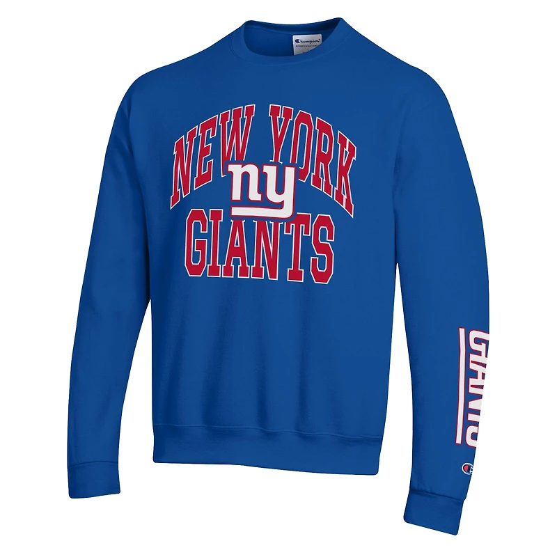 Sweat-shirt en polaire Powerblend bleu royal pour homme Champion New York Giants