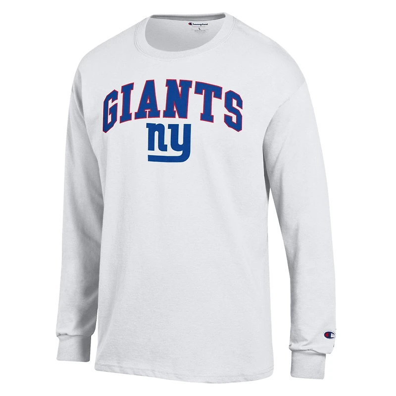 Men's Champion New York Giants Arch Over Logo Long Sleeve T-Shirt