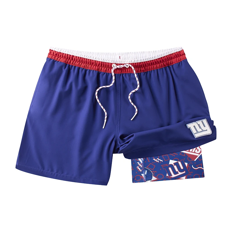 Maillot de bain doublé The Secret pour homme, bleu, New York Giants