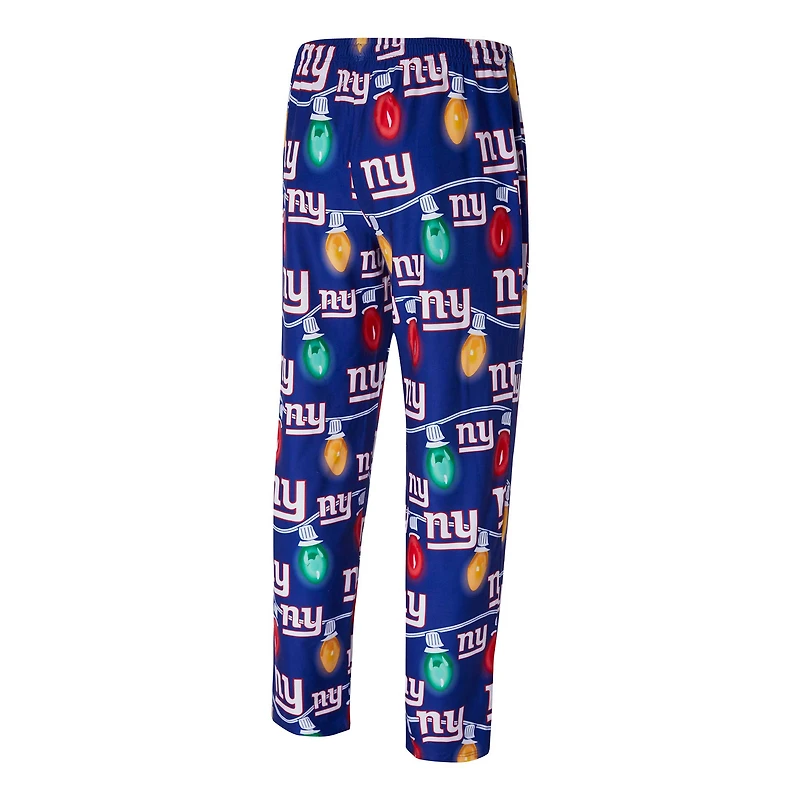 Ensemble haut à manches longues et pantalon raglan en tricot Garland pour homme Concepts Sport Navy New York Giants