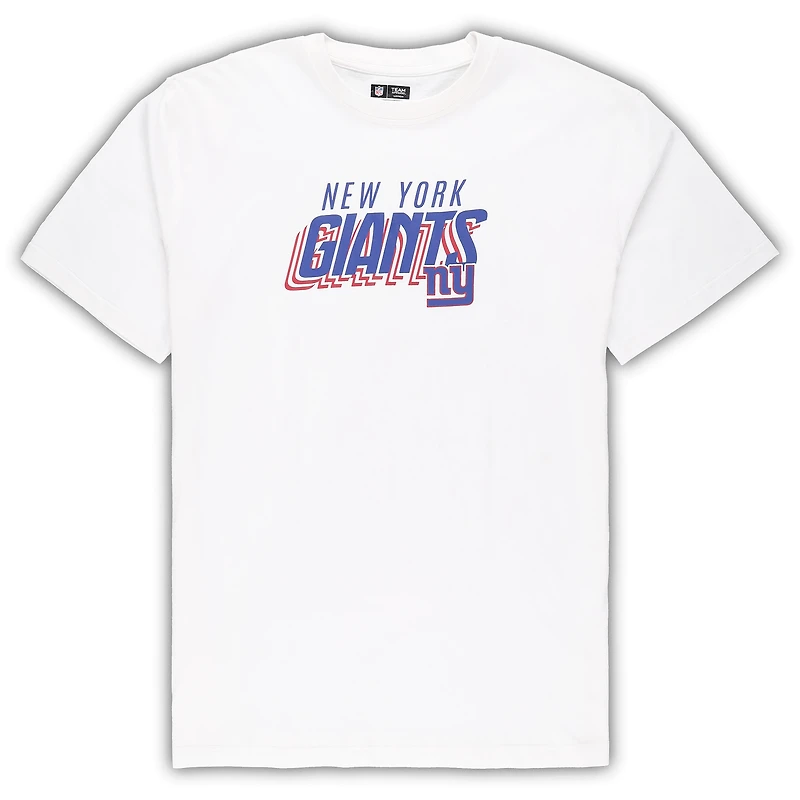 Ensemble haut et short Concepts Sport blanc/anthracite pour homme des New York Giants, grande taille