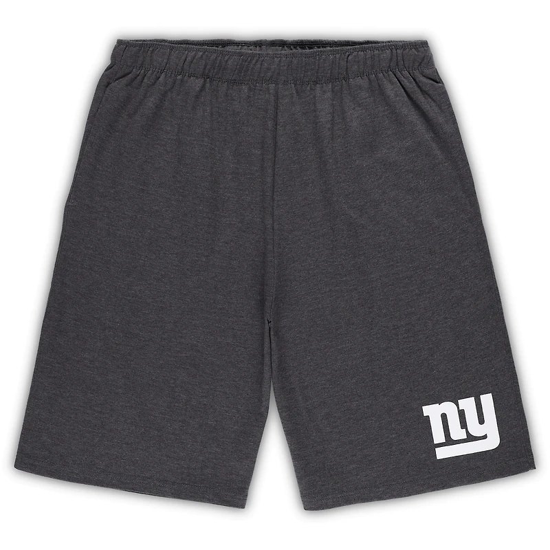 Ensemble haut et short Concepts Sport blanc/anthracite pour homme des New York Giants, grande taille