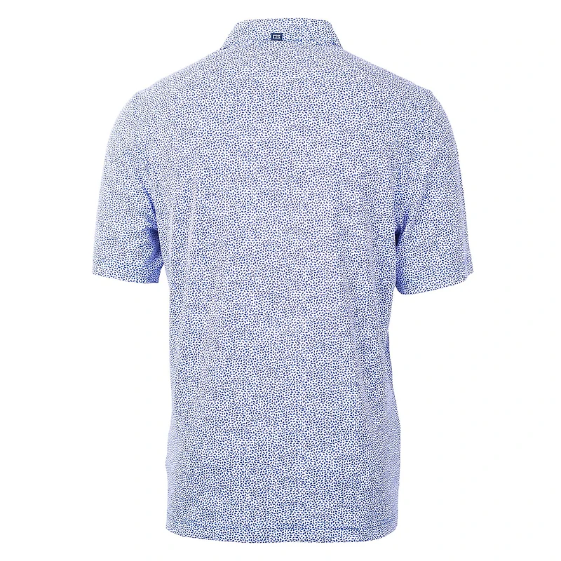 Polo recyclé botanique en piqué écologique Virtue avec logo rétro des New York Giants pour homme, bleu Cutter & Buck