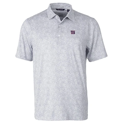 Polo stretch Cutter & Buck gris pour homme, imprimé constellation de brochets des Giants New York