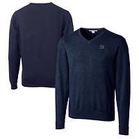 Men's Cutter & Buck Navy New York Giants Big Tall Lakemont V-Neck Sweater