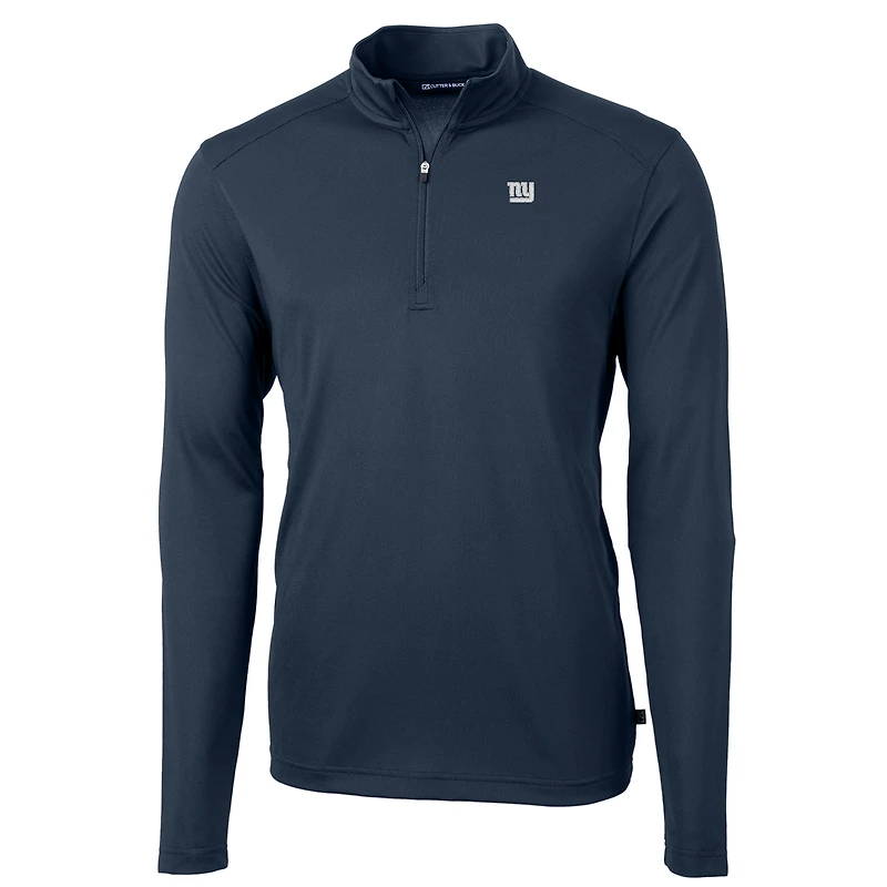 Veste à enfiler Virtue Eco Pique quart de zip pour homme, bleu marine, des New York Giants, taille grande et