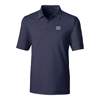 Men's Cutter & Buck Navy New York Giants Throwback Logo Big Tall Forge Pencil Stripe Stretch Polo