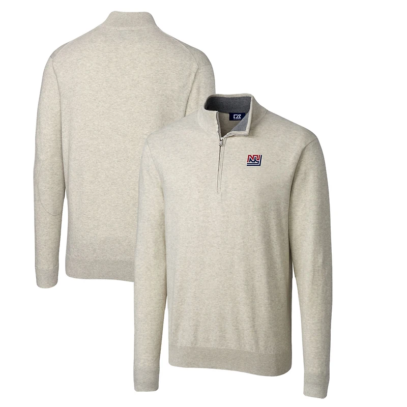 Pull-over zippé quart de tour pour homme, coupeur et buck, logo rétro des New York Giants, Lakemont Tri-Blend, grande taille