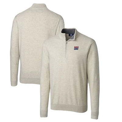 Pull-over zippé quart de tour pour homme, coupeur et buck, logo rétro des New York Giants, Lakemont Tri-Blend, grande taille