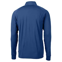 Pull-over rétro à fermeture éclair quart de tour pour homme Cutter & Buck Royal New York Giants Adapt Eco Knit Stretch recyclé, grande taille