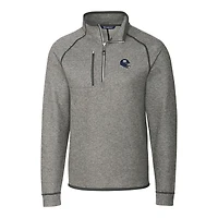 Pull-over en tricot demi-zippé pour homme Cutter & Buck Silver New York Giants Helmet Mainsail