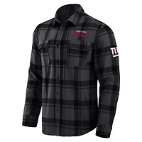 Men's Darius Rucker Collection by Fanatics Black New York Giants Plaid Button-Up Shirt